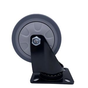 5 Inch Swivel Plate Soft Rubber Castor