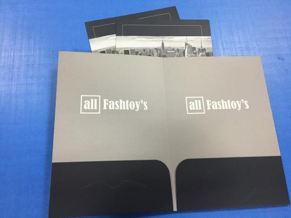 Quality Hot Stamping Printed File Folders A4 Size With Two Pockets Sewing Binding for sale