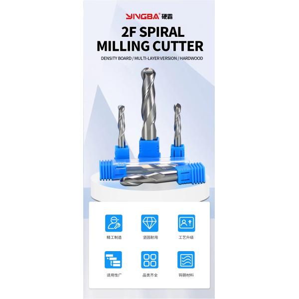 Manufacturing Production Solid Carbide 2 Flutes 3d Wood Carving Bitend Mill Ball Nose Wood Cnc High Hardness Machine Tool