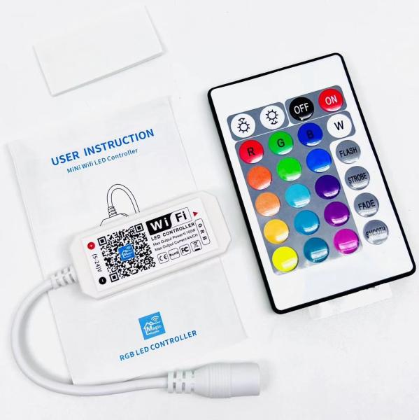 Quality 24 Keys LED Strip Smart Controller With Smartphone WiFi APP Remote Control for sale