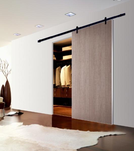 Quality 40MM Thickness Melamine Aluminum Frame Barn Door Sliding Door for Closet for sale
