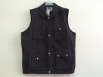 Mens classic vest，mens waist coat, gilet, vest in peach skin fabric, black