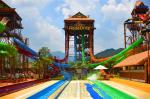 4 Lanes Extreme Aqualoop Water Slide Translucent Looping Water Slides