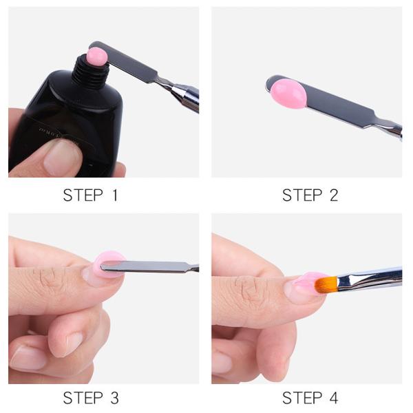 Quality Manicure Tip Nail Art Brush Poly Gel Rod Tool Dual End Spatula for sale