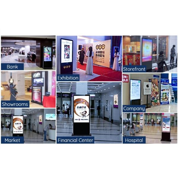 Indoor Touch Screen Advertising Displays Floor Stand Vertical Type 1920*1080P