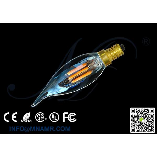 LED Bulb C32 Tipped Clear Glass 120v 240v E14 1w 2w 3w 4w 6w Candle Bulbs 3000k for Chandelier Lights