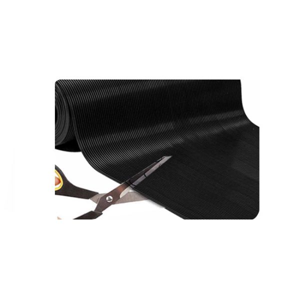 4mm Thick Corrugated Fine Rib Rubber Runner Mats Waterproof For Hallways