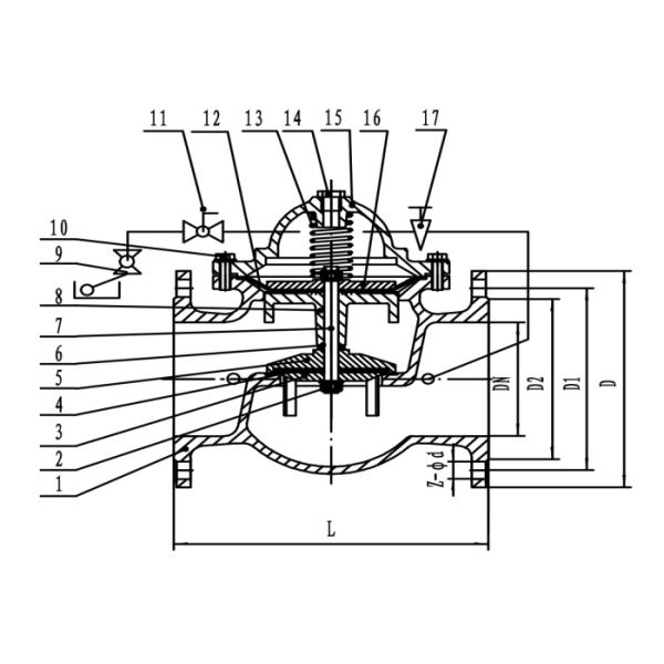 Flange Connection Water Conservancy Valve Ductile Iron Material