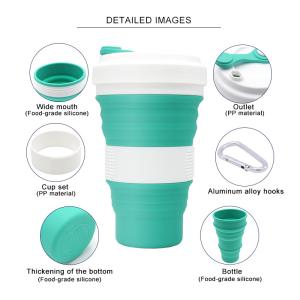 19.5oz Collapsible Silicone Reusable Coffee Cup