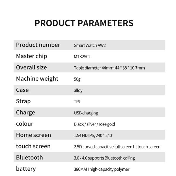 1.54 Inch Touch Screen Sim Card Slot Smart Watch IP68 Waterproof