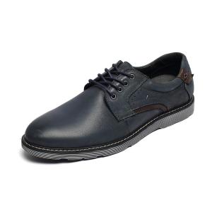 China Navy Mens Breathable Leather Shoes Antiodor Antiskid wholesale