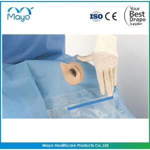 China Blue Nonwoven Surgical Eye Drapes Hospital For Neuro Operation wholesale