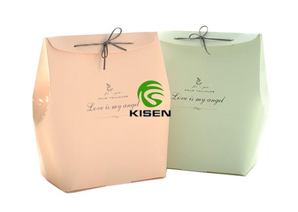 Lightweight Paper Jewelry Bags Fancy Drawstring Retail Paper Carrier Bags