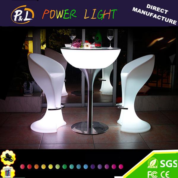 Quality RGB Colorful LED Lighted Glowing Plastic Bar Chair for sale