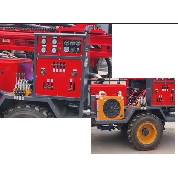 55KW Fast Forward Speed Mobile Pneumatic Crawler Drill Rig For Agricultural Irrigation In Arid Areas