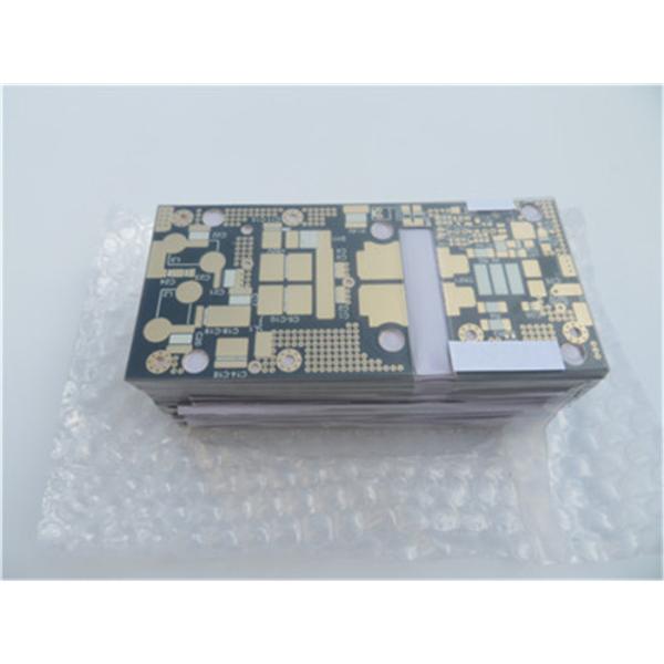 PTFE High Frequency PCB on DK2.65 F4B 0.8mm 1oz Copper With Immersion Gold and Black Solder Mask