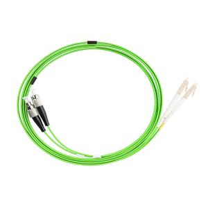 China OM5 Customized ST To LC UPC Fiber Optic Patch Cords With Green FTTH wholesale