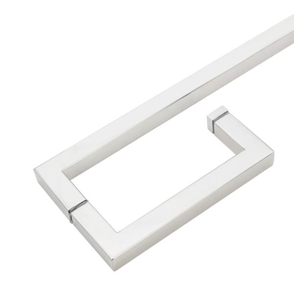 Polished Entrance Black Door Handle Pull for Building Bathroom Glass Door Installation