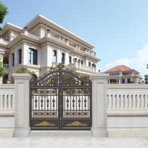 China Courtyard Sliding Glass Aluminium Fence Gate Doors Automatic Opening wholesale