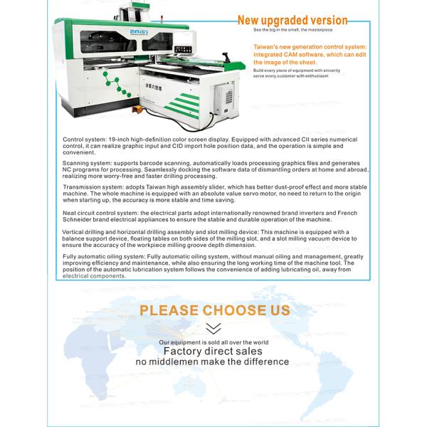 Drilling Wood Panel Holes TEING CNC Wood Drilling Machine 6 Sides Drill Cnc Boring Machine