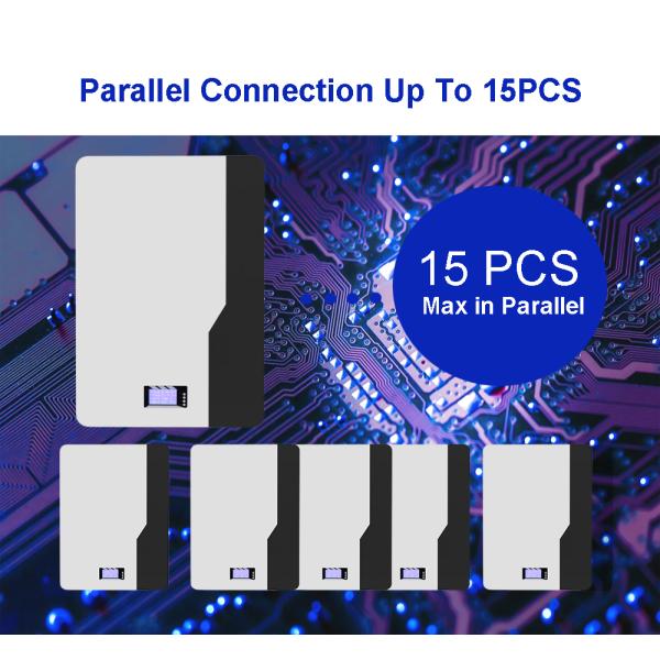 51.2V 10kWh Wall Mount Lifepo4 Battery AKKU 6000 Cycles 5kWh 15kWh 30kWh
