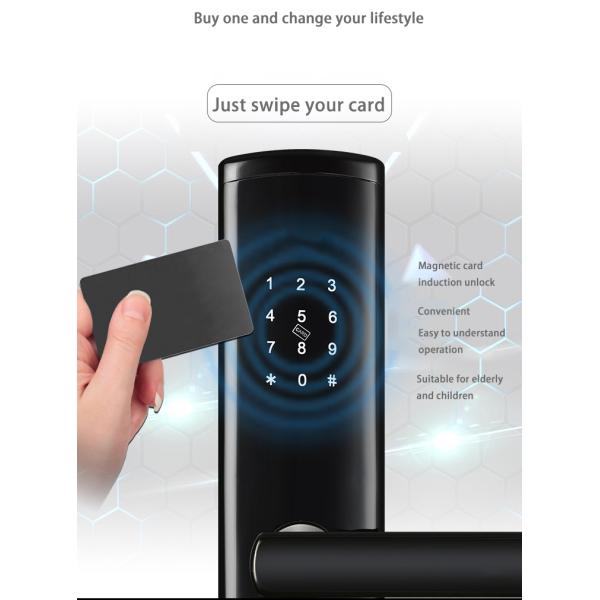Digital Fingerprint Cylinder Security Door Lock National Standard Mortise