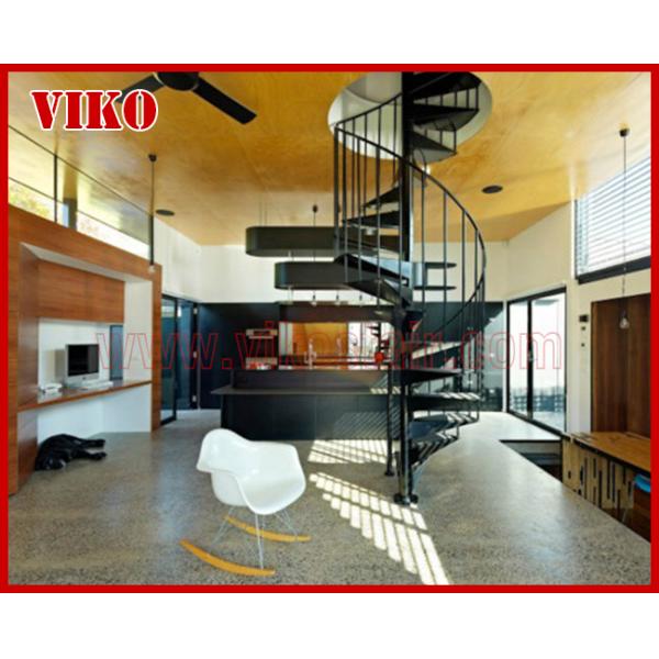 Spiral StaircaseVH42S Tread 304 Stainless Steel Aluminum Baluster Glass Handrail 304 Stainless Steel