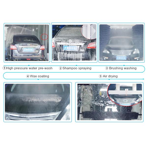 Drive Through Car Wash Tunnel Machine With PLC Control And 9600x3800x3400MM