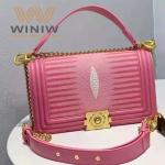 Flash Dance Purple Pink Crocodile Skin Leather Microfiber Leather Fabric