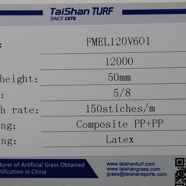 50mm Football Artificial Turf Stable Reinforced With CPP+PP Base Fabric Latex Adhensive