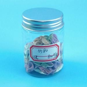 China Peanut 170 Ml Plastic Screw Jars With Aluminum Sliver Cap wholesale