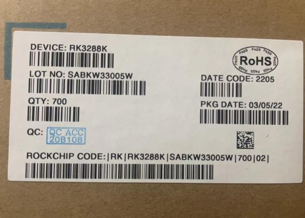 Quality RK3288K ROCKCHIP Low power processors Applied to Smart TV, Smart speaker, game console, industrial control for sale