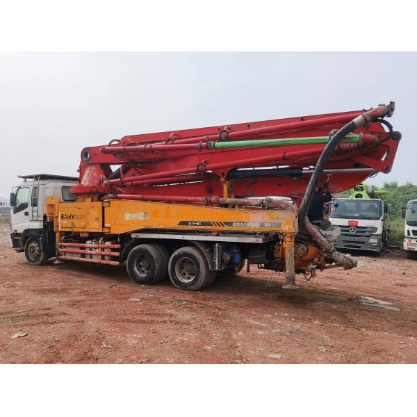 Used Sany 40-meter Concrete Pump Truck Adopts Isuzu Chassis, Which Is Economical And Affordable