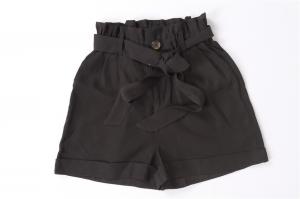 China Bandage Design Ladies Summer Black Shorts 92% Viscose 8% Polyester wholesale