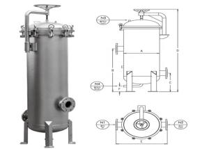 Universal Design Water Filter Bag Housing For Coconut Oil Processing Machine