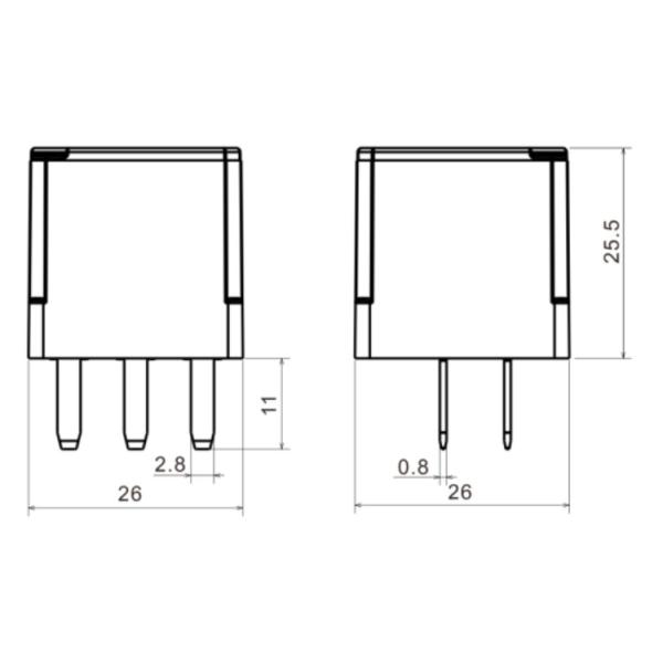 Meishuo MAR-S-112-A 40a 12v 4 Pin Automotive Relay Micro Electromagnetic Sugar Cube