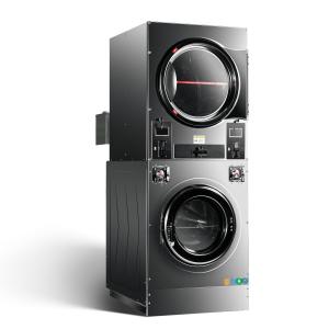Buy cheap Laundry Coin Operated Washing Machine Stacked Washer and Dryer 22kg from wholesalers