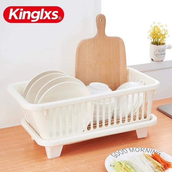 Quality Cupboard Dish Kitchen Storage Racks Plastic Basket Organizer Holders for sale