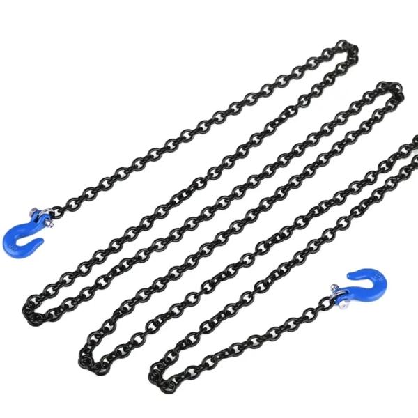 G70 Transport Galvanized Car Tow Chains Hooks Black Finish Test load 48kN Heavy Duty