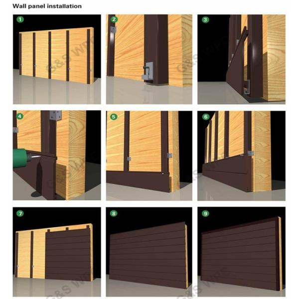 Moisture Proof 1.5cm WPC Wall Panel Fireproof Wpc Wood Cladding 146MM