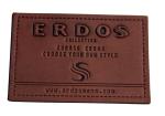 PU Embossed Leather Patches Nickel Free Plating custom embossed labels