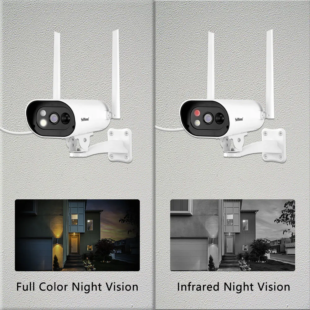 Solar Security Camera Outdoor Wireless - WiFi Rechargeable Battery Powered Camera with Solar Panel