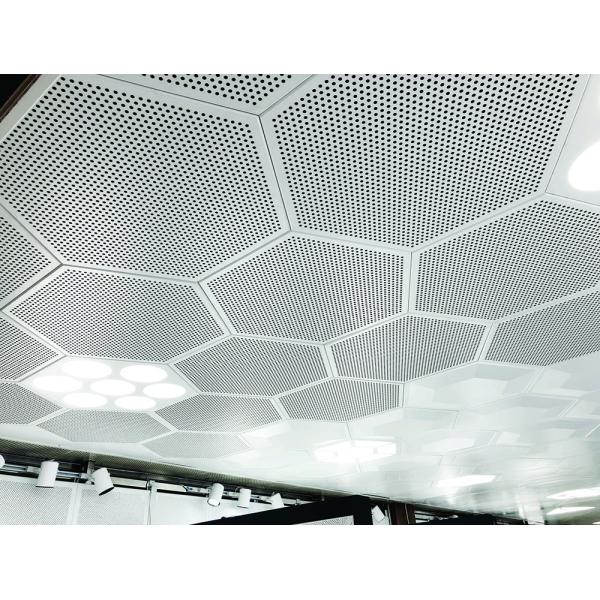 Customizable Color Hexagonal Clip In Ceiling 404mm For Metro Station