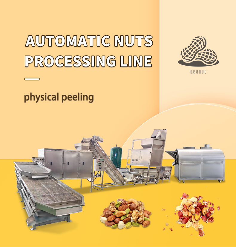 Automatic High Efficiency Japanese Beans Coating Roasting Production Line Snacks Coated Peanut Making Machine