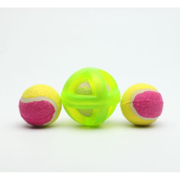 Christmas Plastic Chew Toys For Dogs Indestructable Dog Fetch Ball Set