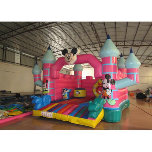 Mickey Mouse Kids Inflatable Bounce House 4.5 X 5 X 3.5m For 3 - 15 years Old Children