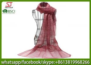 China Manufacturer wholesale imitated silk scarf  60*195cm 60g summer spring shawl 100%polyester keep fashion wholesale