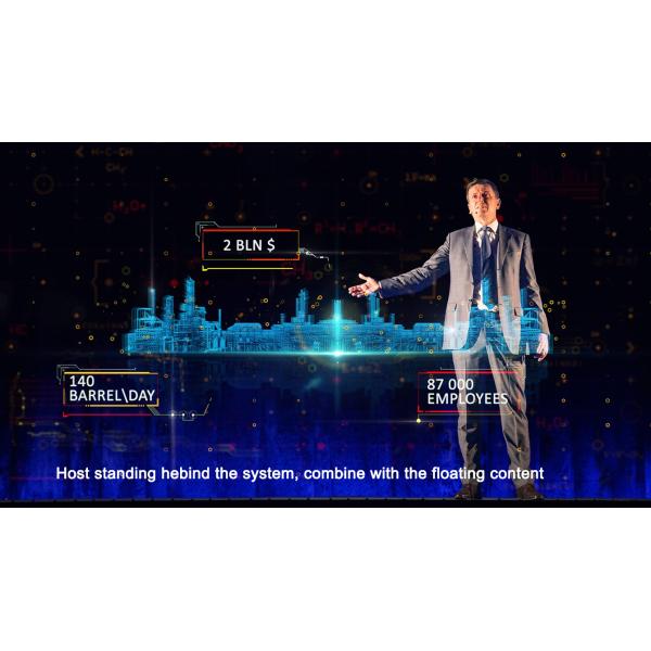 5m Width 3D Images Transparent Holographic Foil Reflect Screen