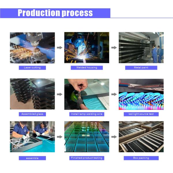 Dimmer Pista Light Wedding Party 3D Mirror Dance Floor LED Display Screen Panels