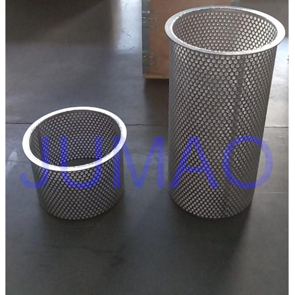 Sintered Metal Filter Elements , Wire Mesh Filter Cylinder High Temperature Resistant